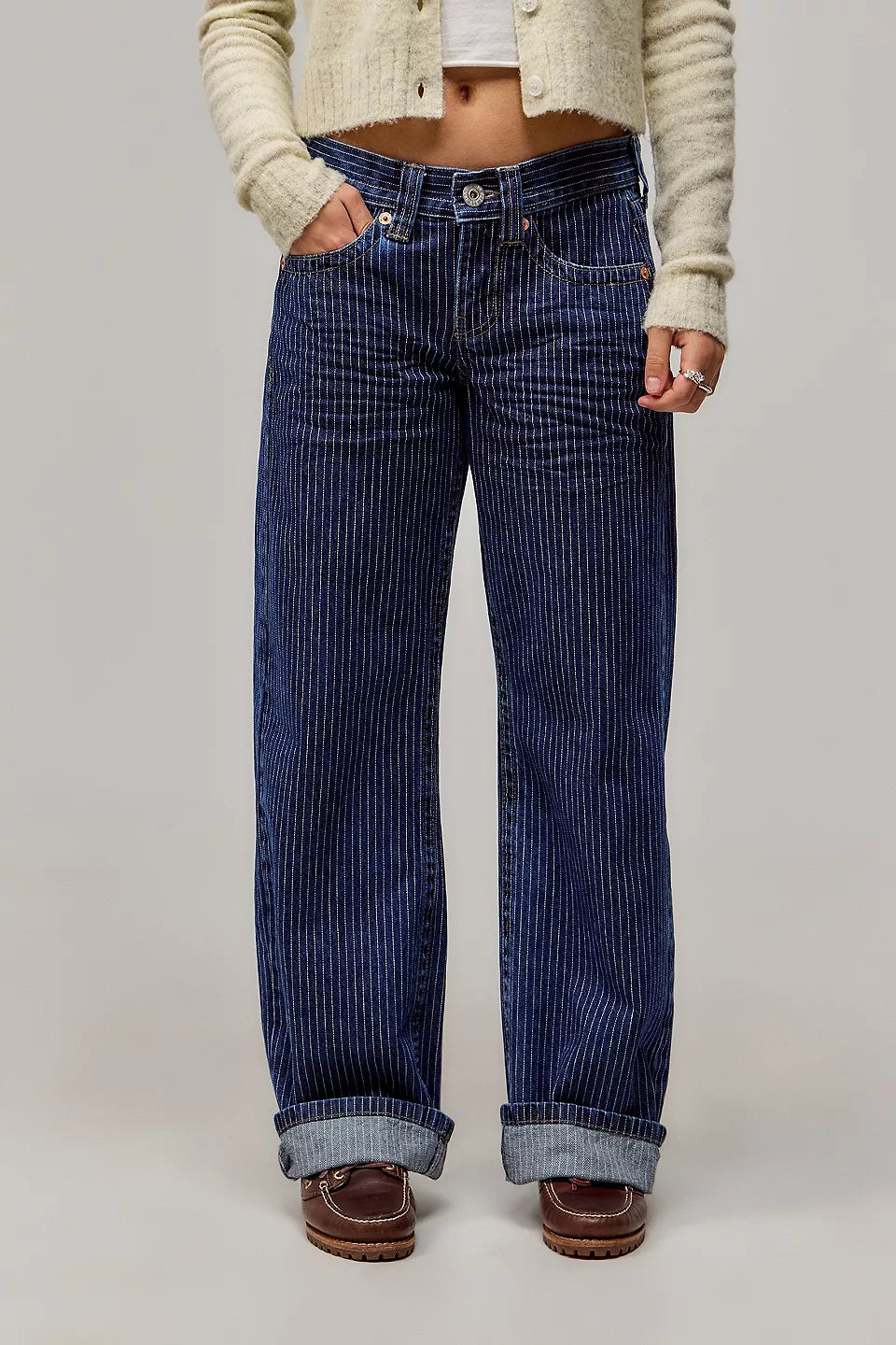 Emma Pinstripe Jeans