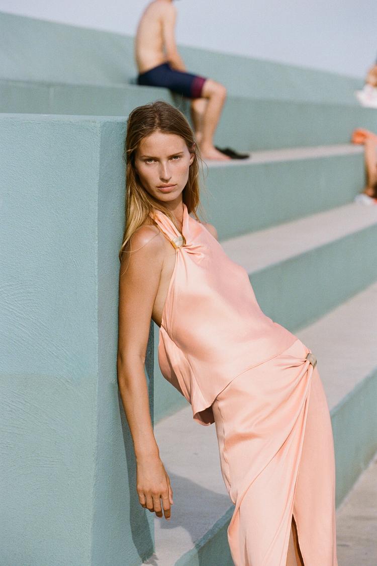 Selena Satin Halter Top