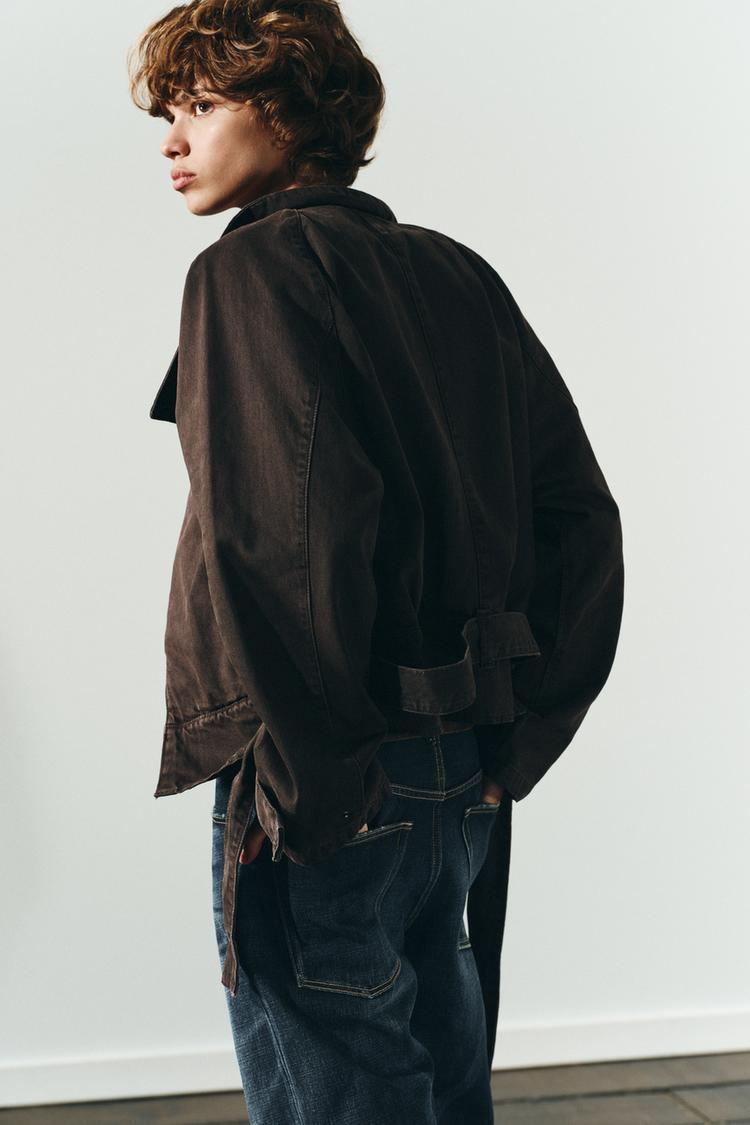 BELTED COTTON JACKET