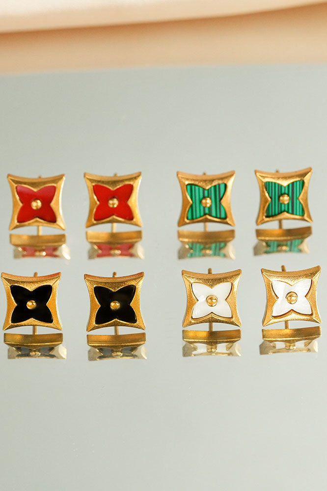 Unique Clover Stud Earrings