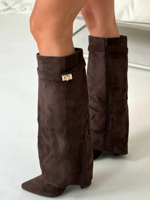 Aurrelia | Suède Knee-High Boots