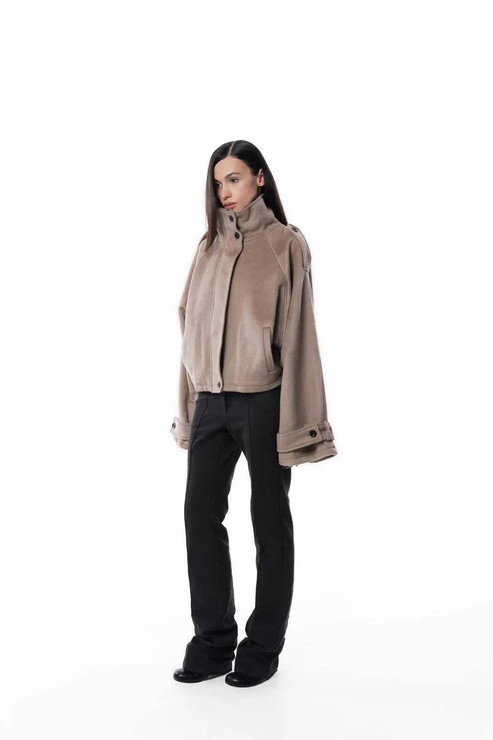 Aurrelia | Wool high collar coat