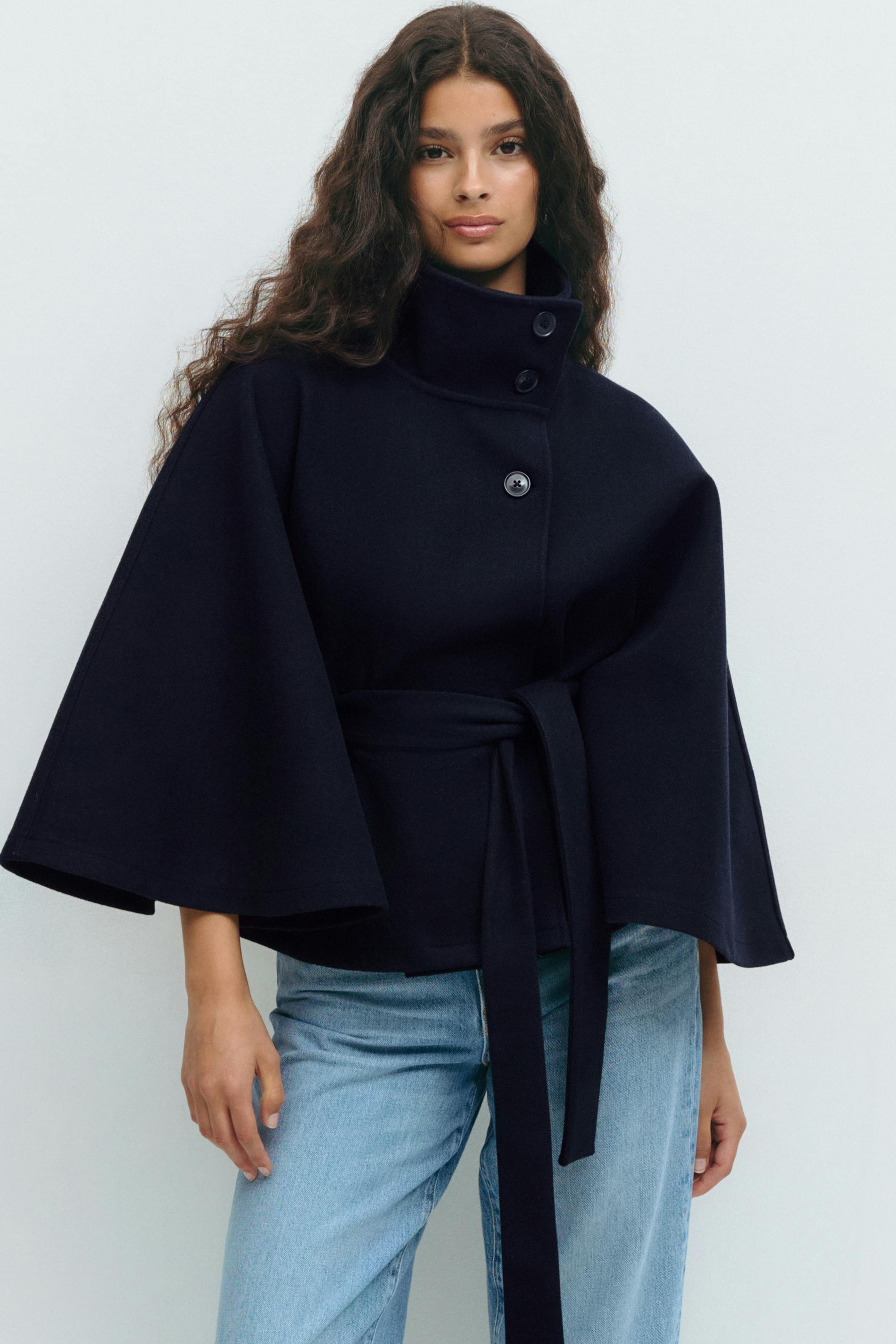 Aurrelia | Belted Cape Jacket