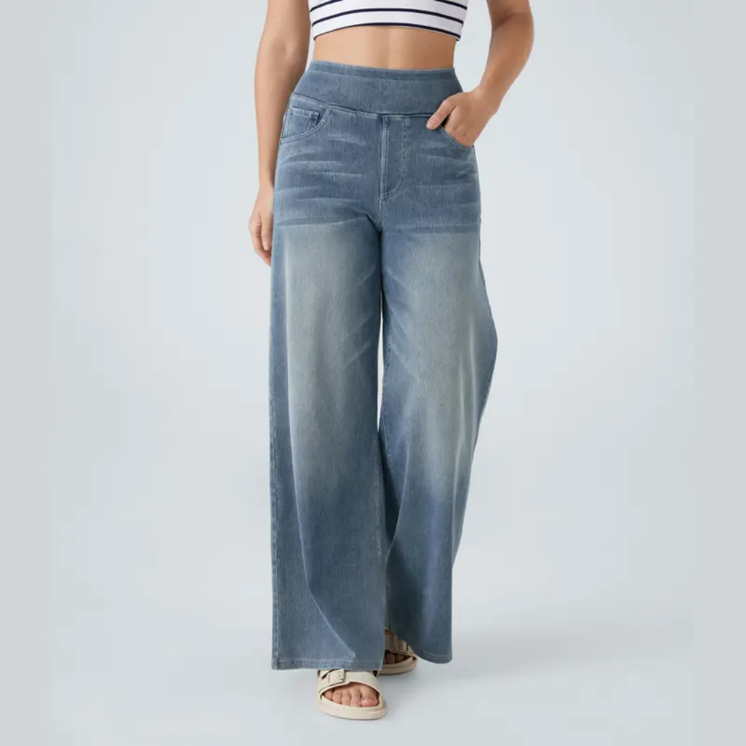 Aurrelia Flex High-Waisted Baggy Knit Jean