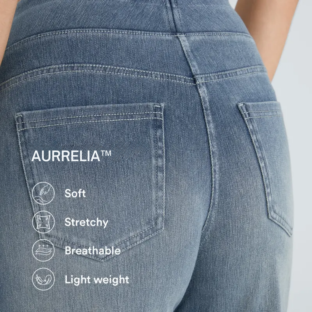 Aurrelia Flex High-Waisted Baggy Knit Jean