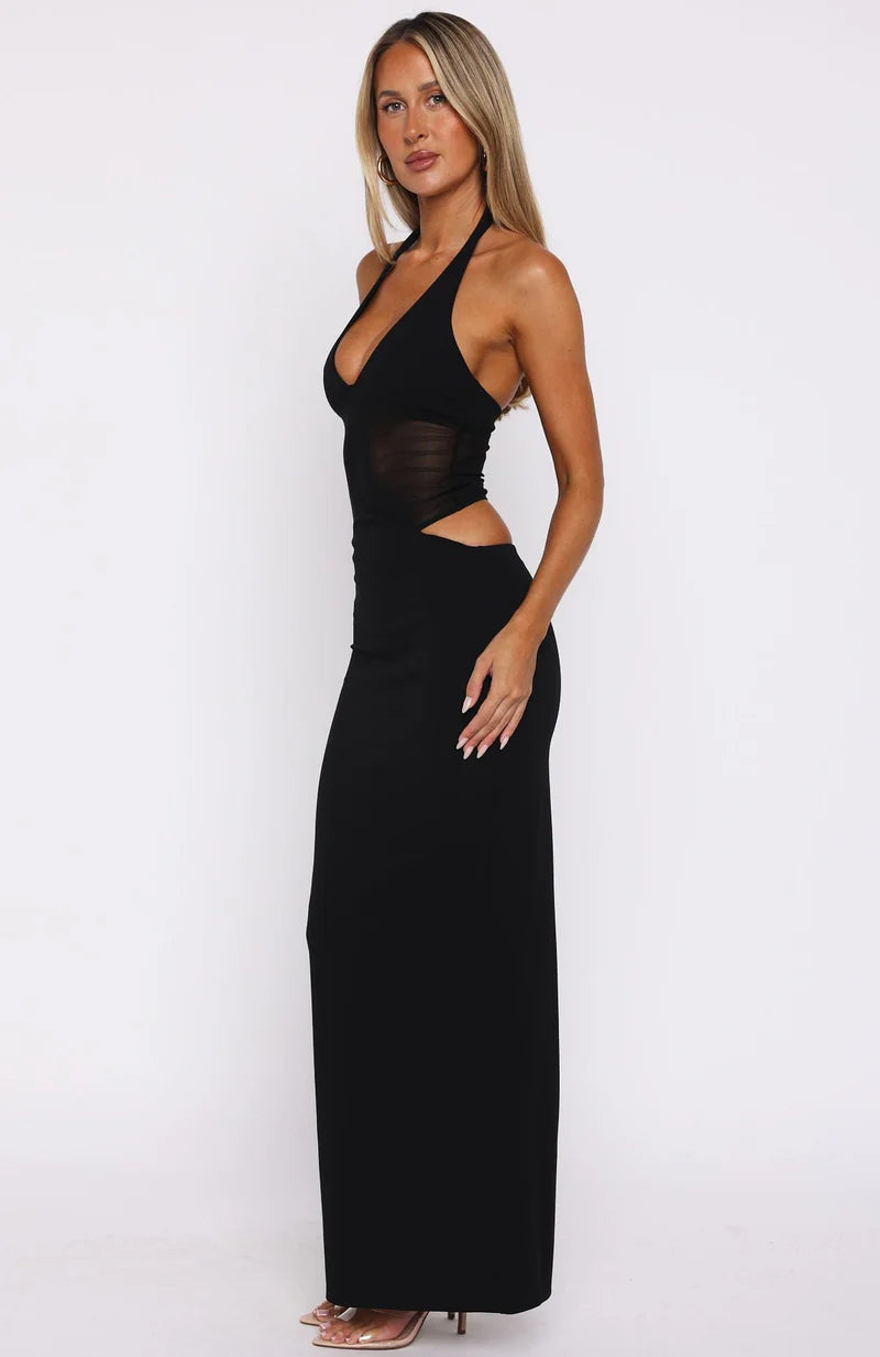 No Notes Needed Halter Maxi Dress