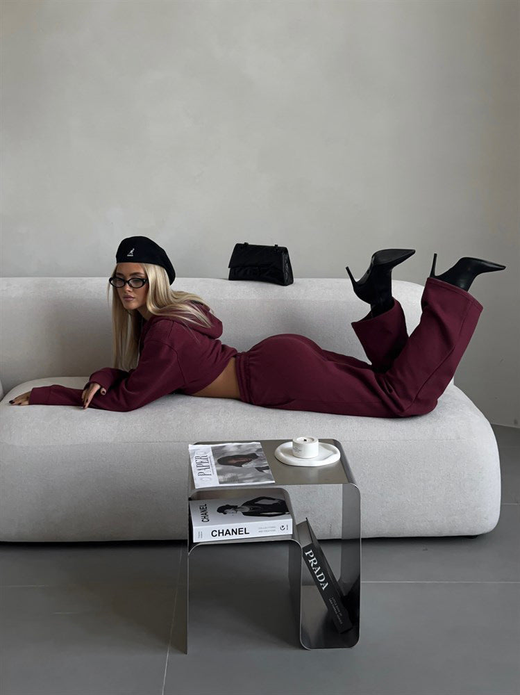 Amelia Cropped Hoodie Set