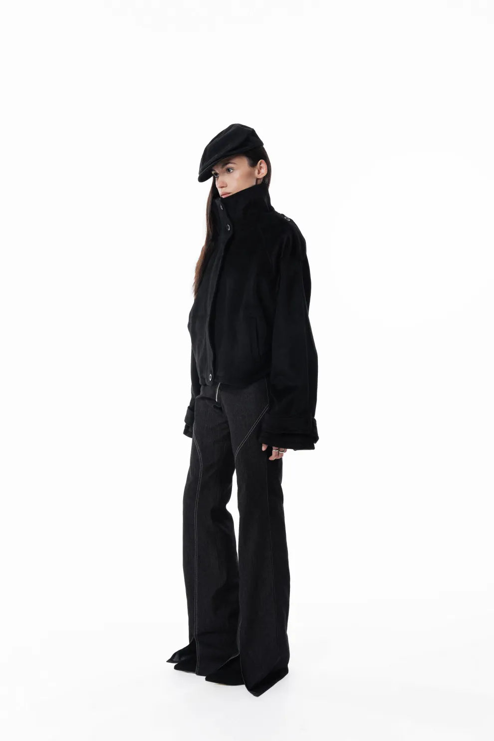 Aurrelia | Wool high collar coat