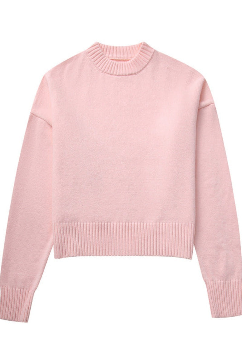 Aurrelia | Pink Casual Loose Sweater