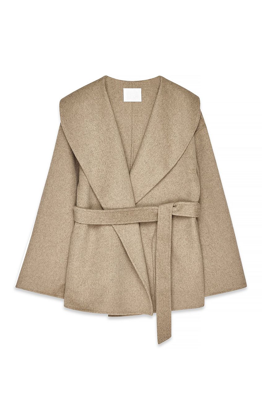 Aurrelia | Wool Blend Belted Short Coat