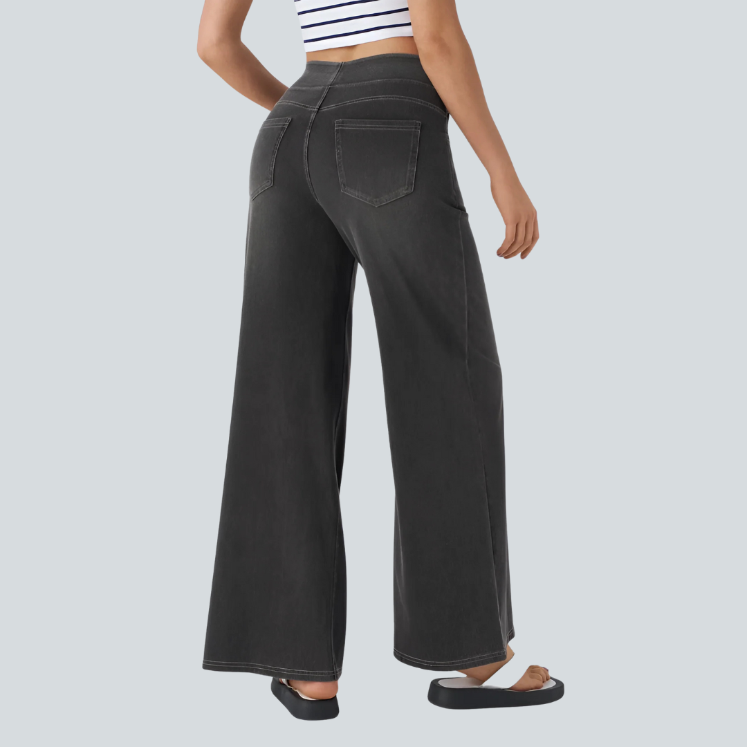 Aurrelia Flex High-Waisted Baggy Knit Jean