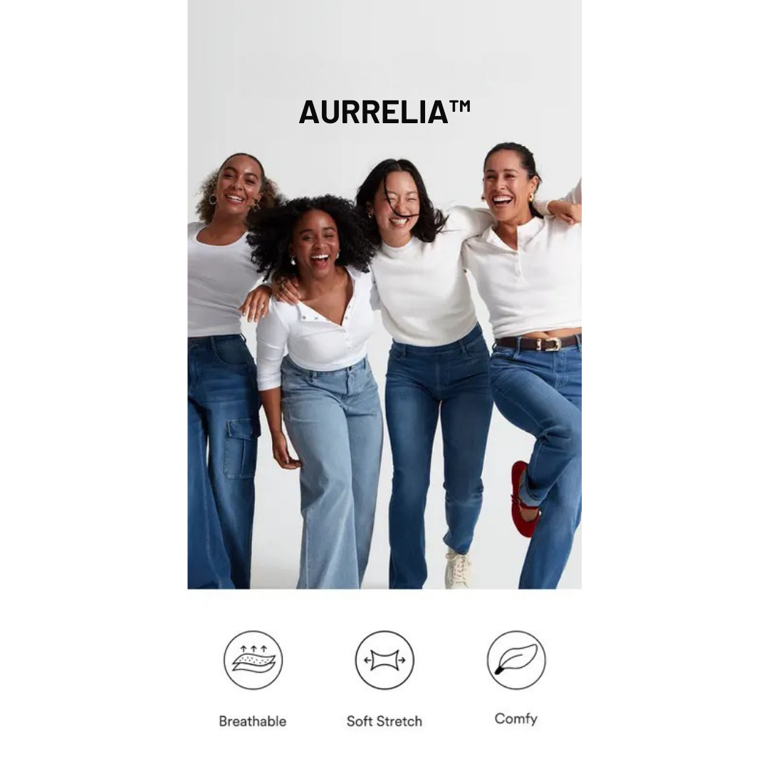 Aurrelia Flex High-Waisted Baggy Knit Jean