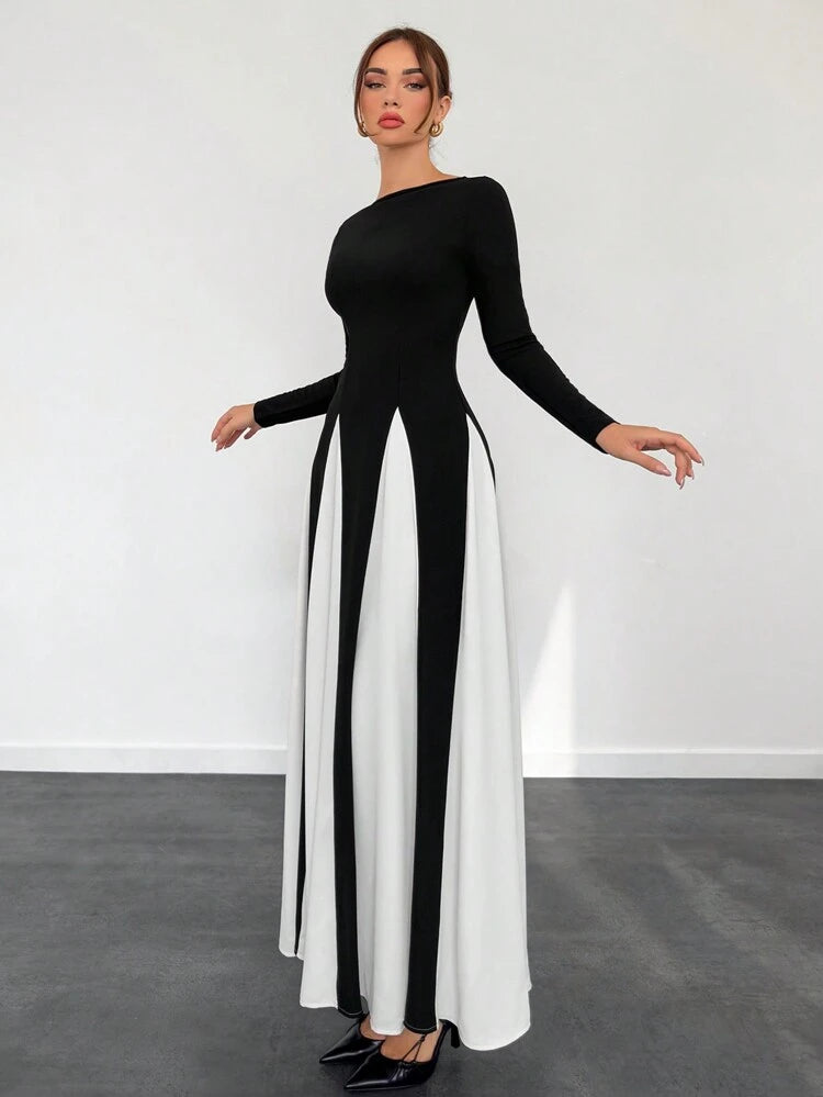 Aurrelia | Éclat Contrast Midi Dress