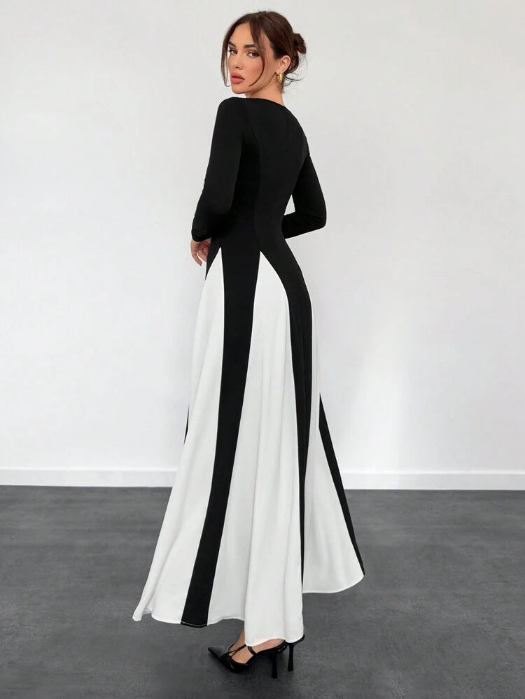 Aurrelia | Éclat Contrast Midi Dress