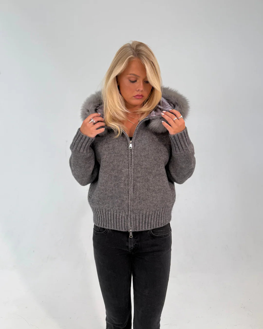 Aurrelia | Fur Jacket Satin