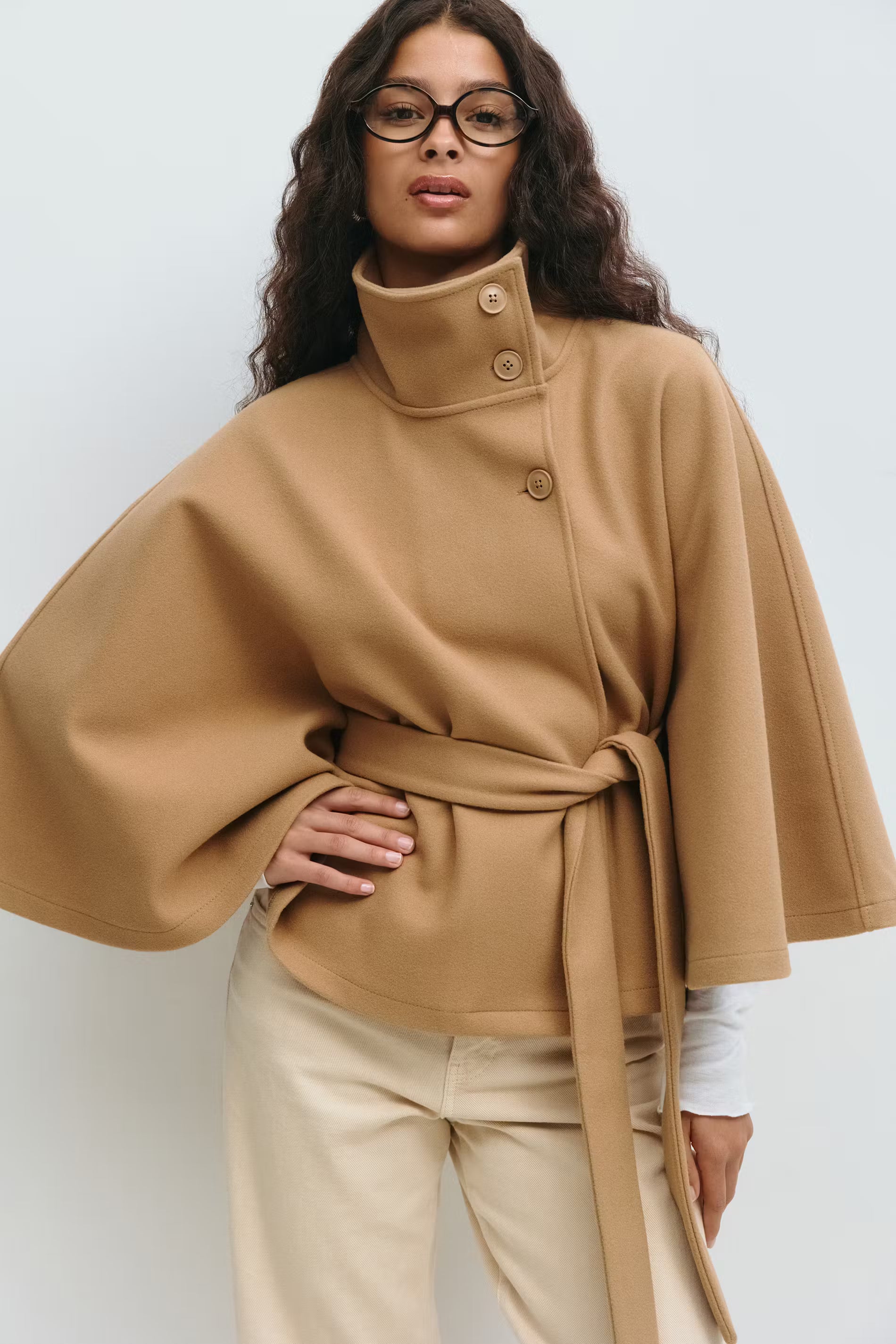 Aurrelia | Belted Cape Jacket