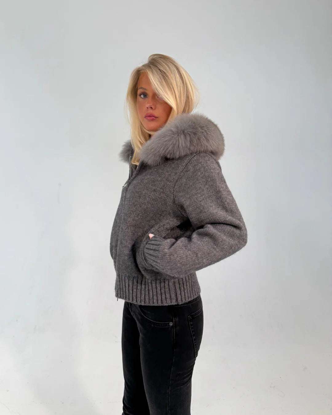 Aurrelia | Fur Jacket Satin