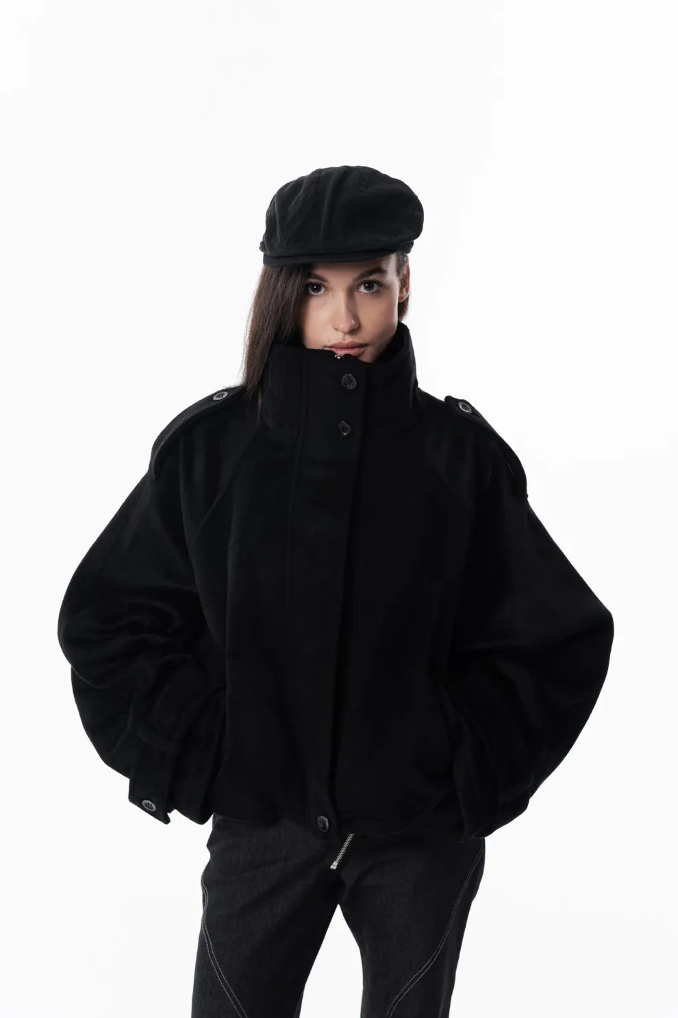 Aurrelia | Wool high collar coat