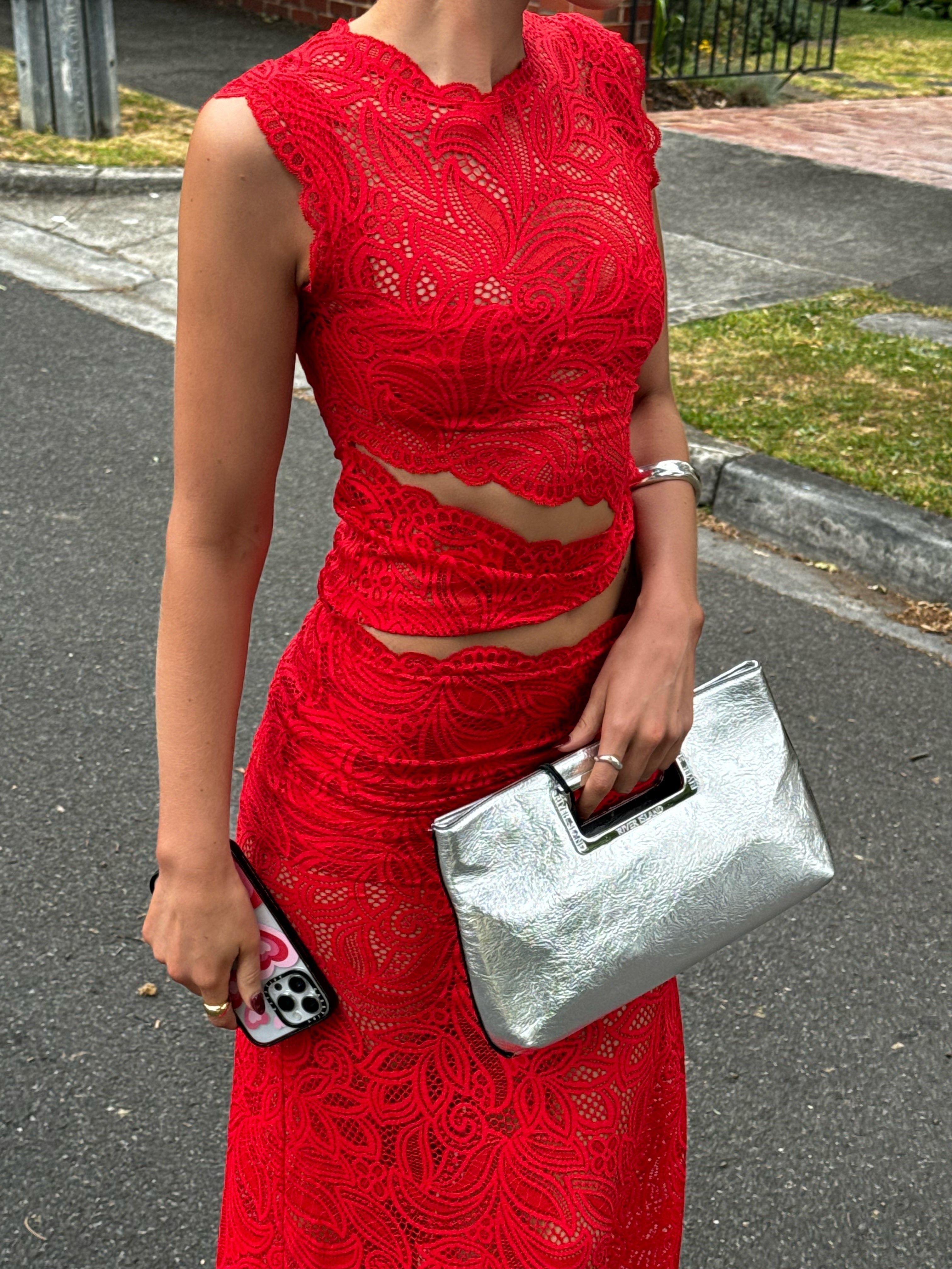 Elsa | Lace Two-Piece Maxi Dress Set