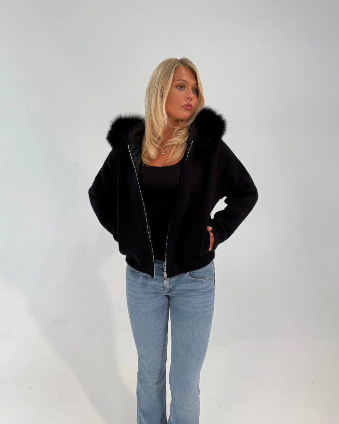 Aurrelia | Fur Jacket Satin