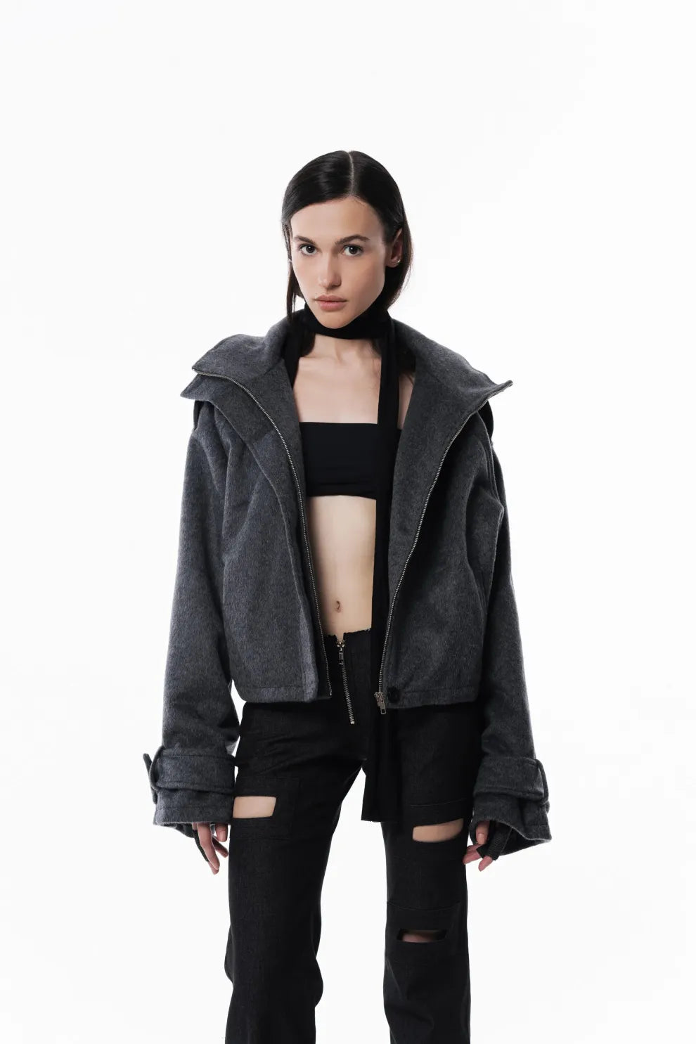 Aurrelia | Wool high collar coat