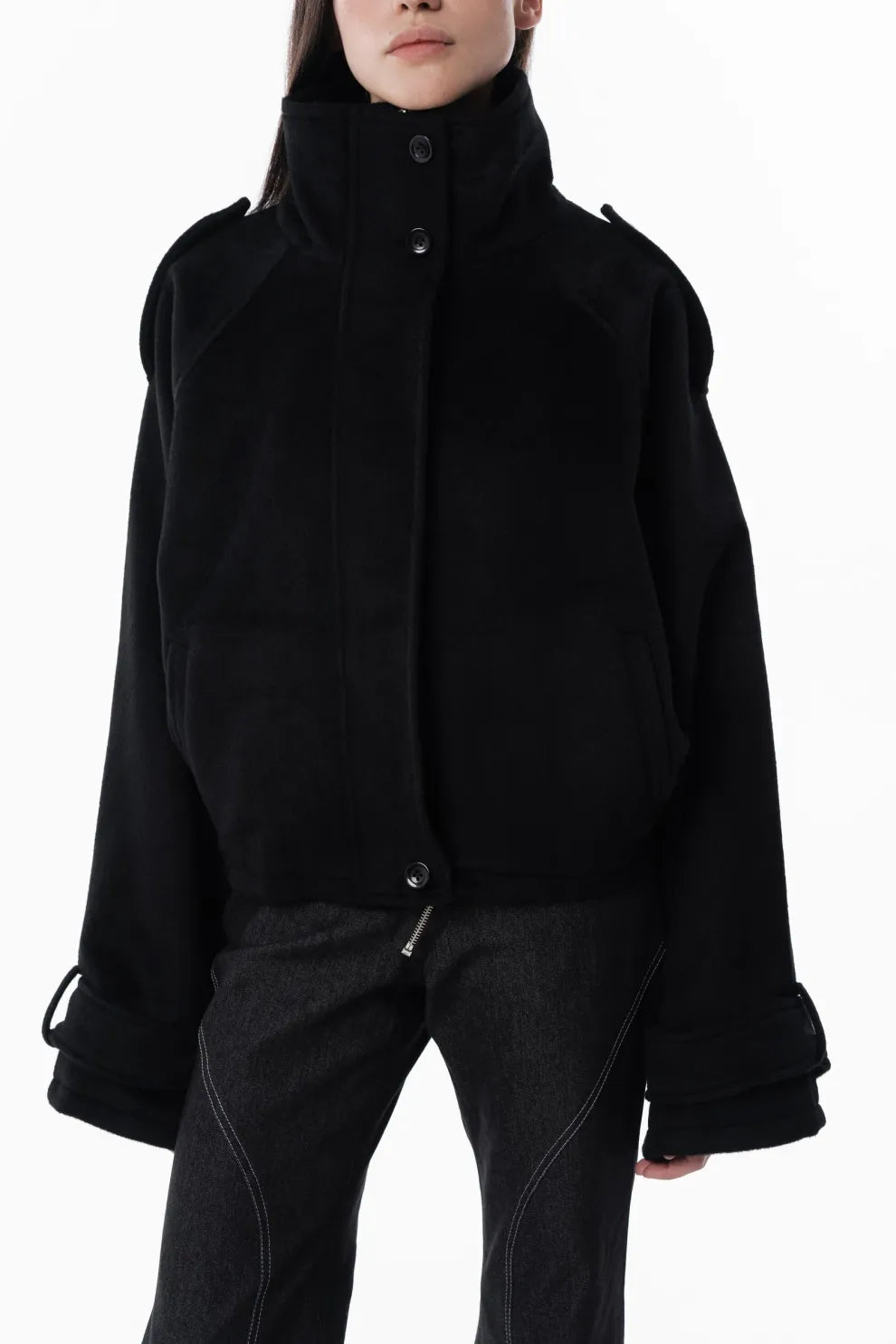 Aurrelia | Wool high collar coat