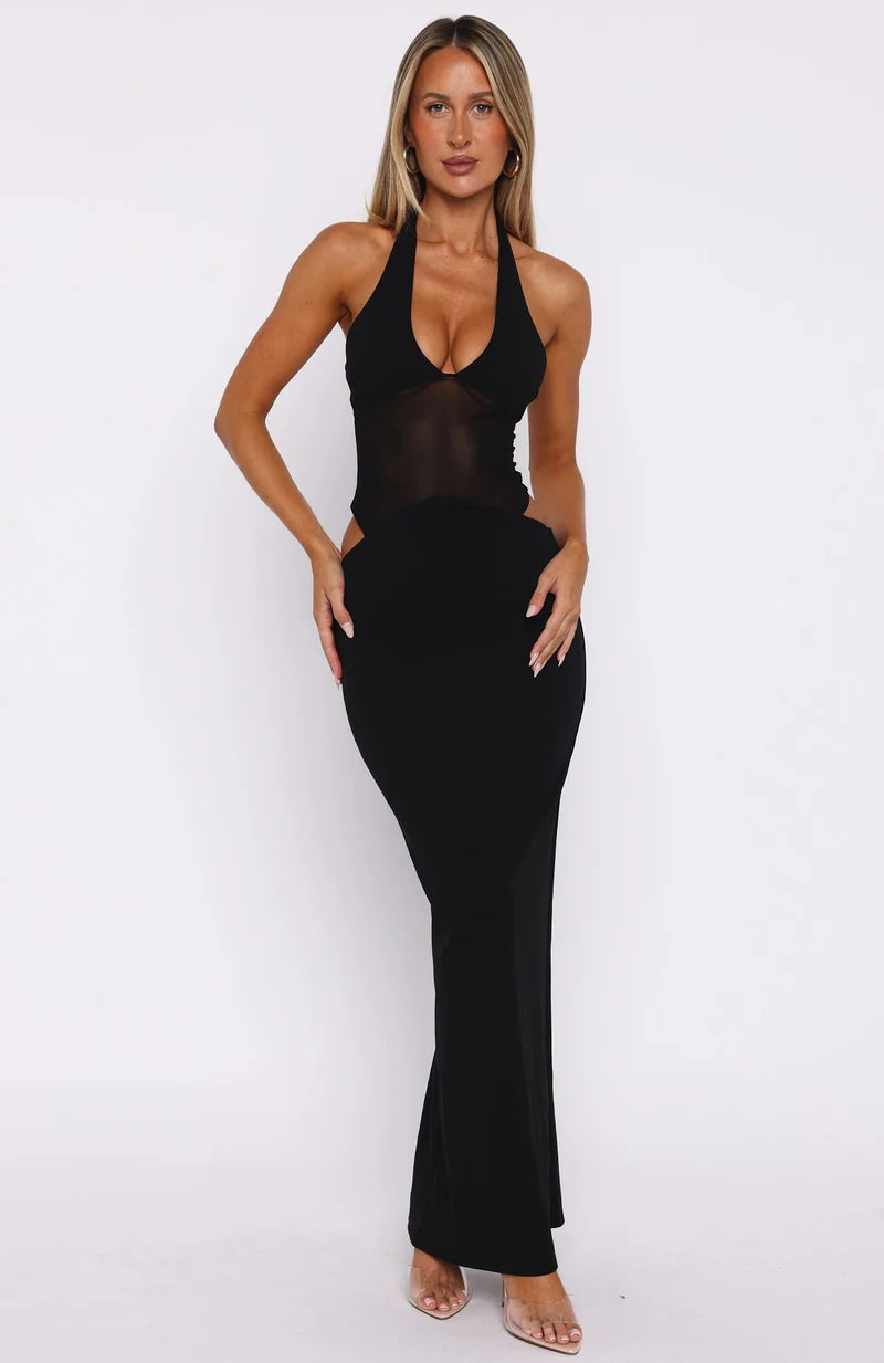 No Notes Needed Halter Maxi Dress