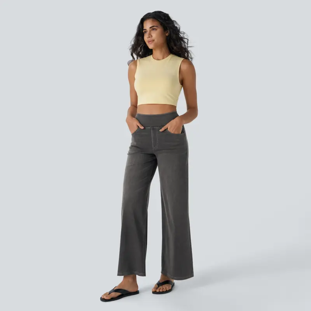 Aurrelia Flex High-Waisted Baggy Knit Jean