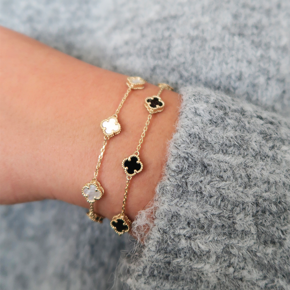 Aurrelia - Bracelet Clover Onyx
