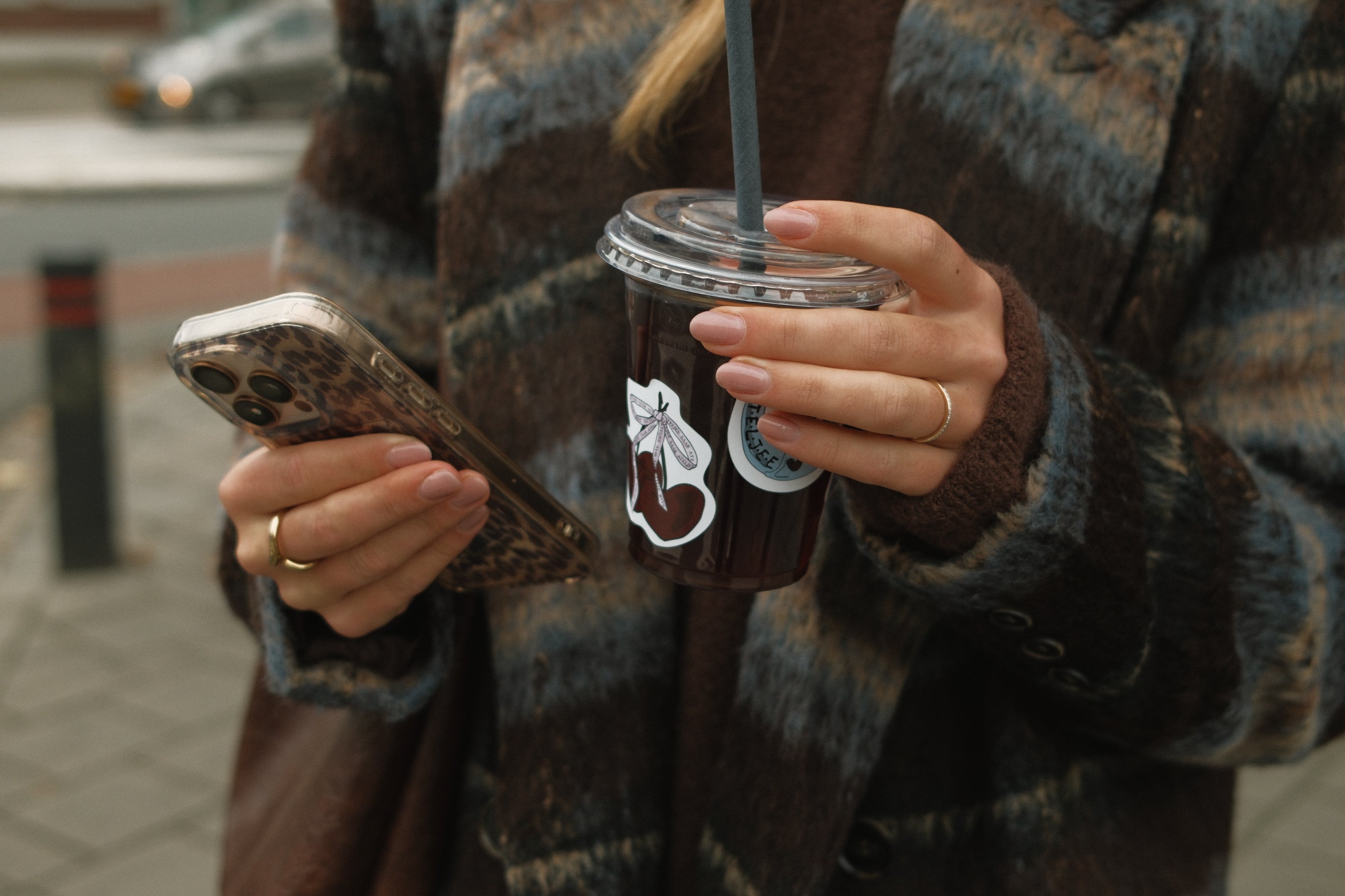 CENTRAL PARK COAT BROWN STRIPED