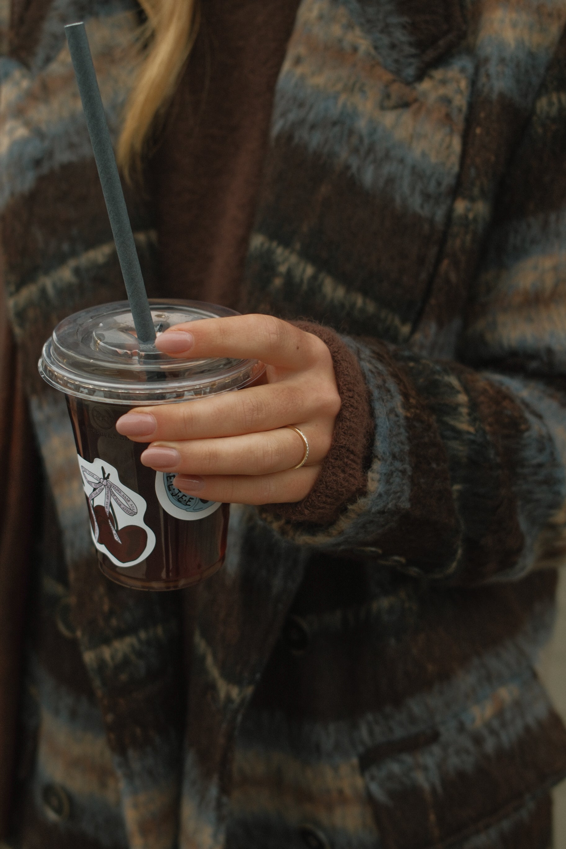 CENTRAL PARK COAT BROWN STRIPED