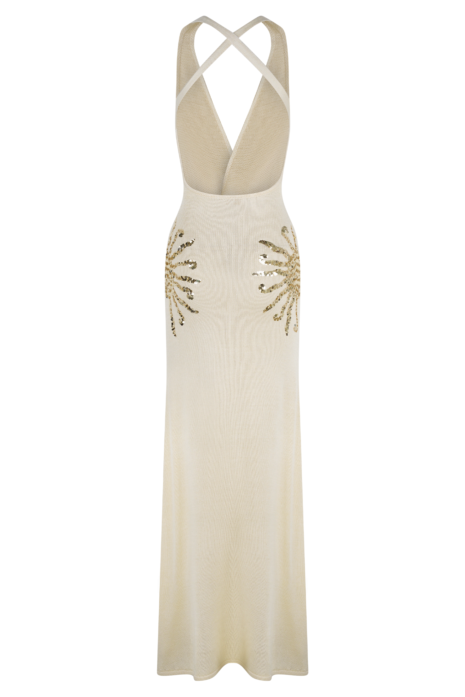 Ellington Knit Maxi Dress With Sequin - Ivory