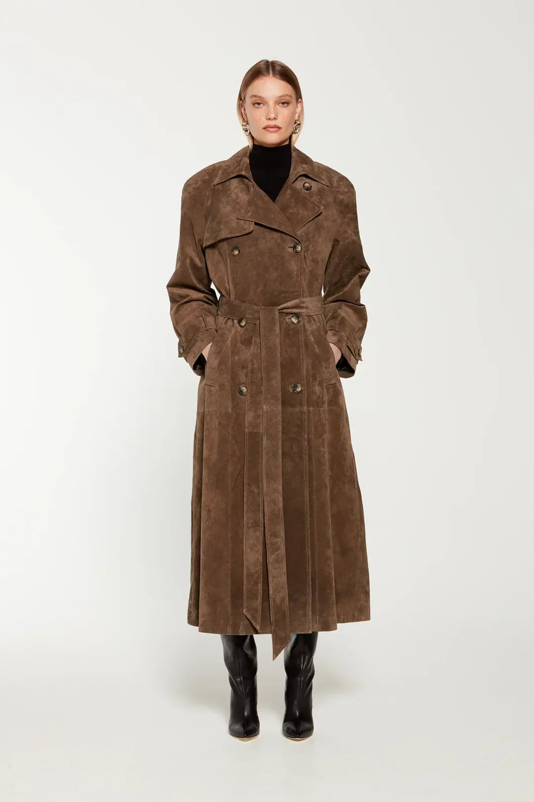 Aurrelia | Suede Trenchcoat