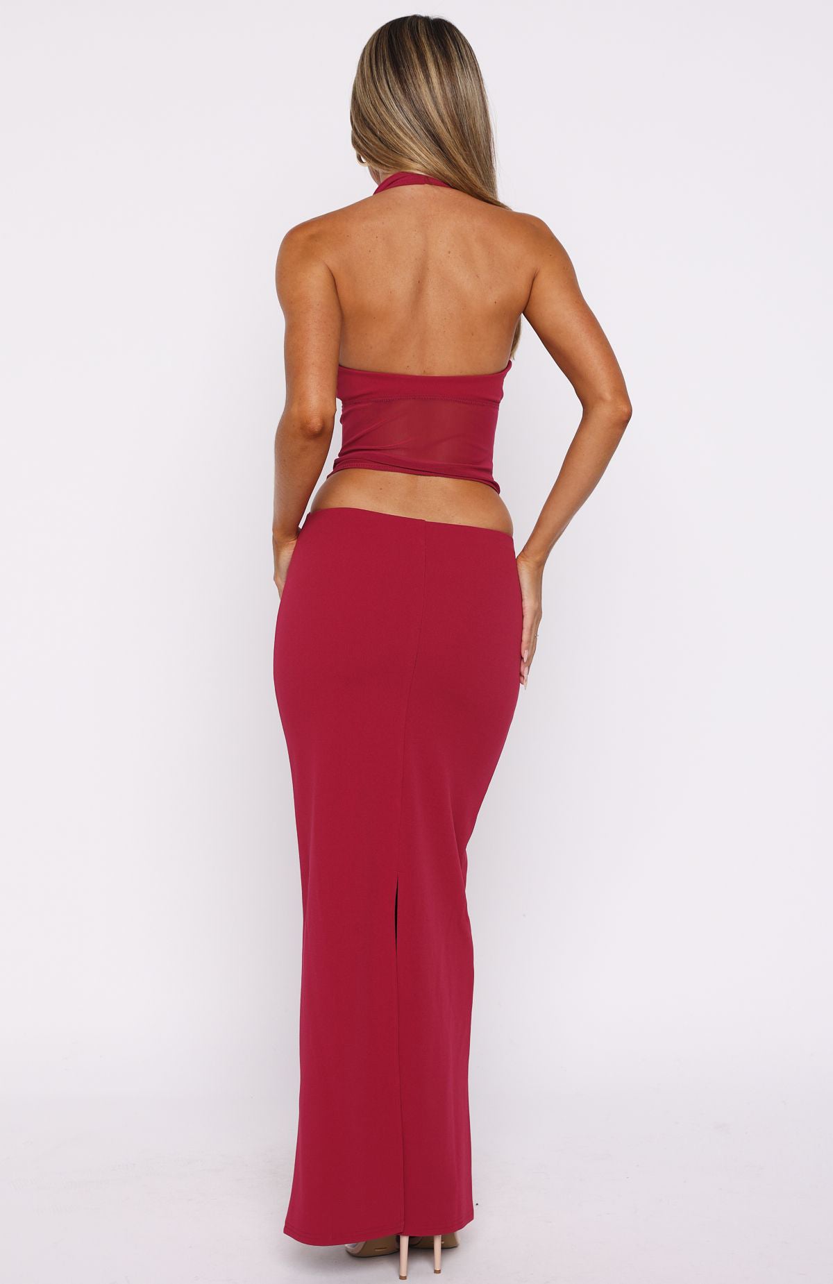 No Notes Needed Halter Maxi Dress