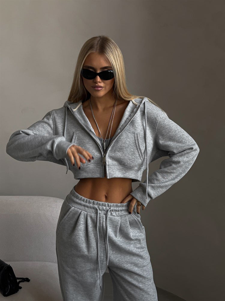 Amelia Cropped Hoodie Set