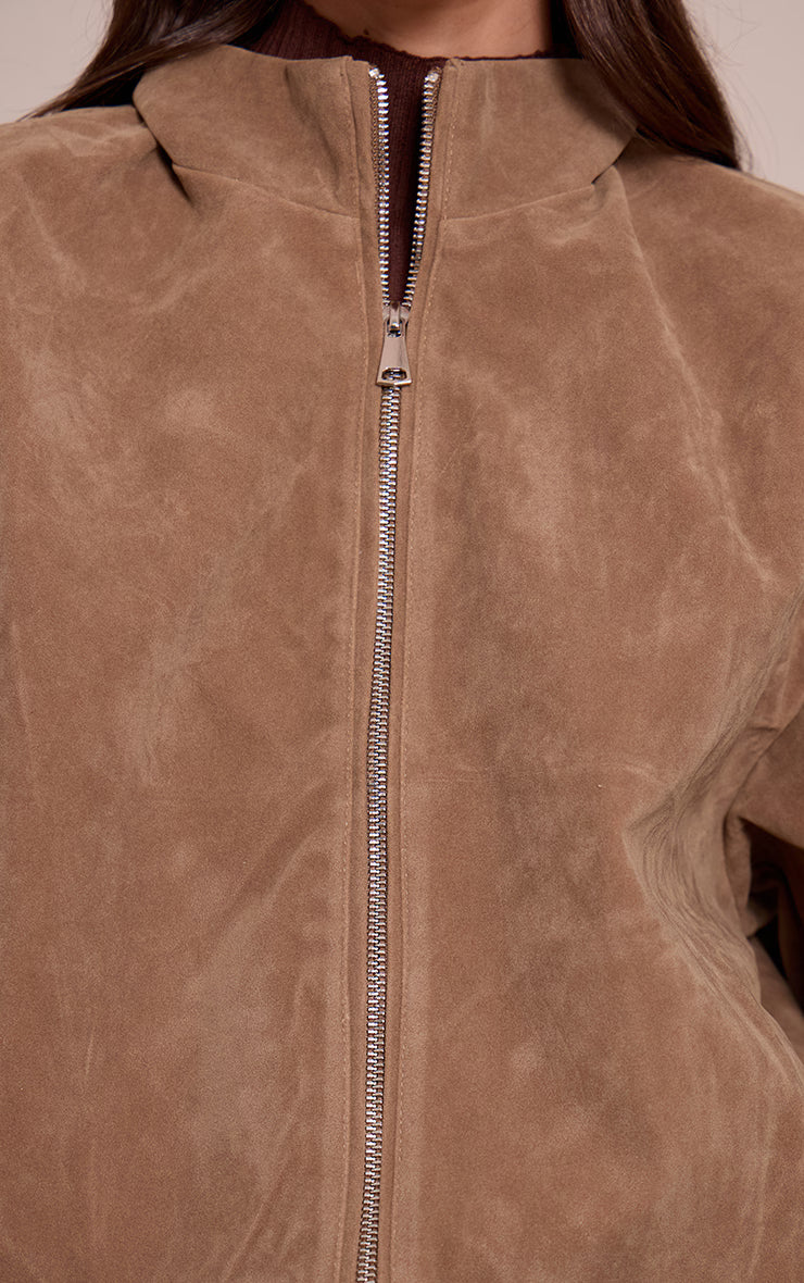 Aurrelia | Faux Suede Bomber Jacket