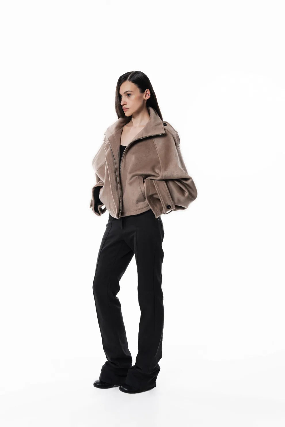 Aurrelia | Wool high collar coat