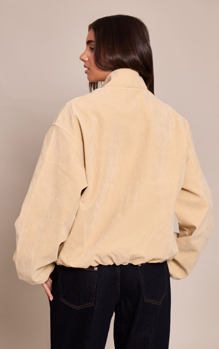 Aurrelia | Faux Suede Bomber Jacket