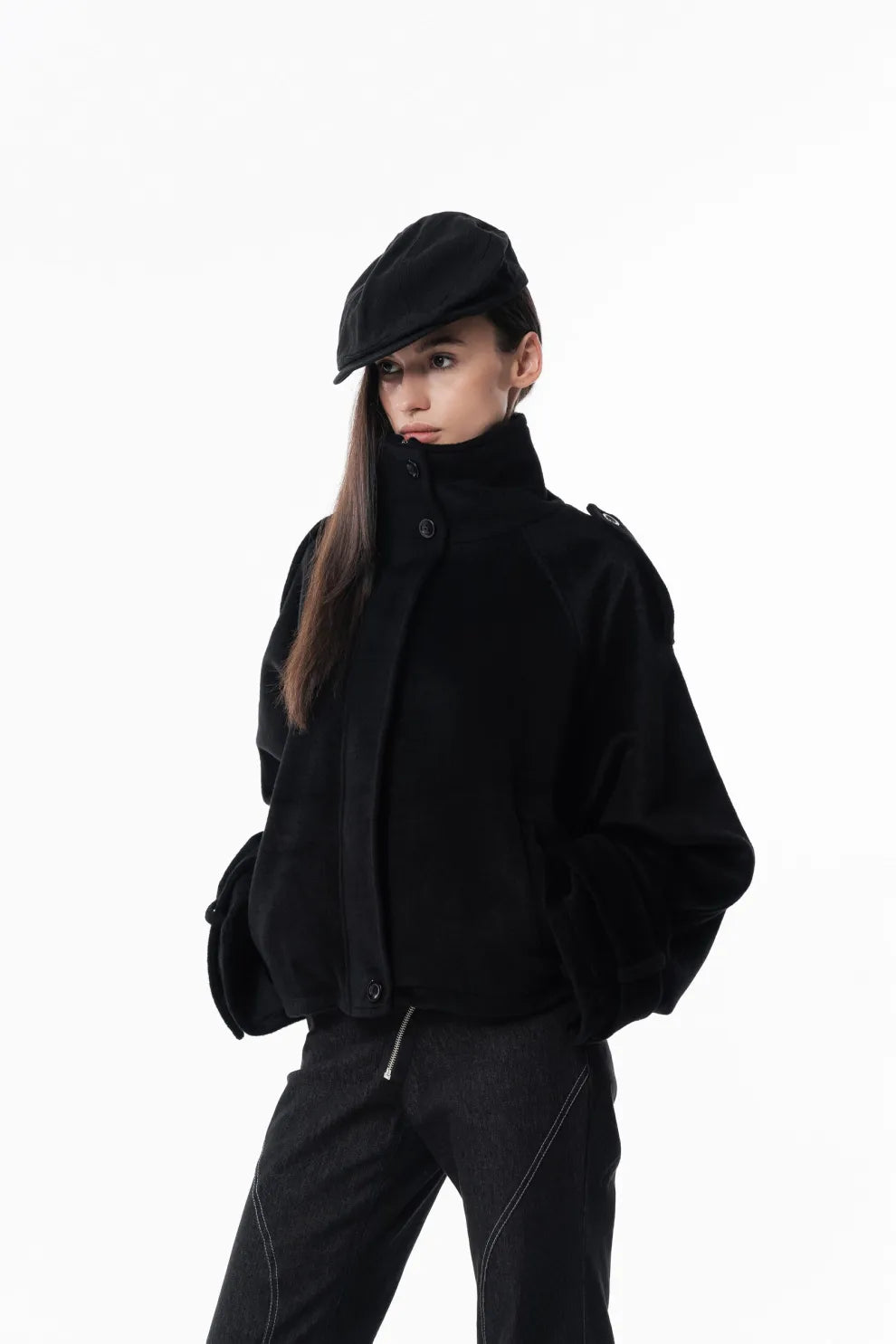 Aurrelia | Wool high collar coat