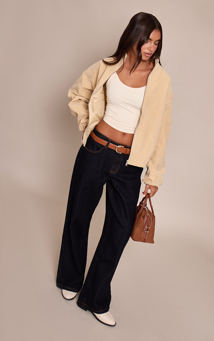 Aurrelia | Faux Suede Bomber Jacket