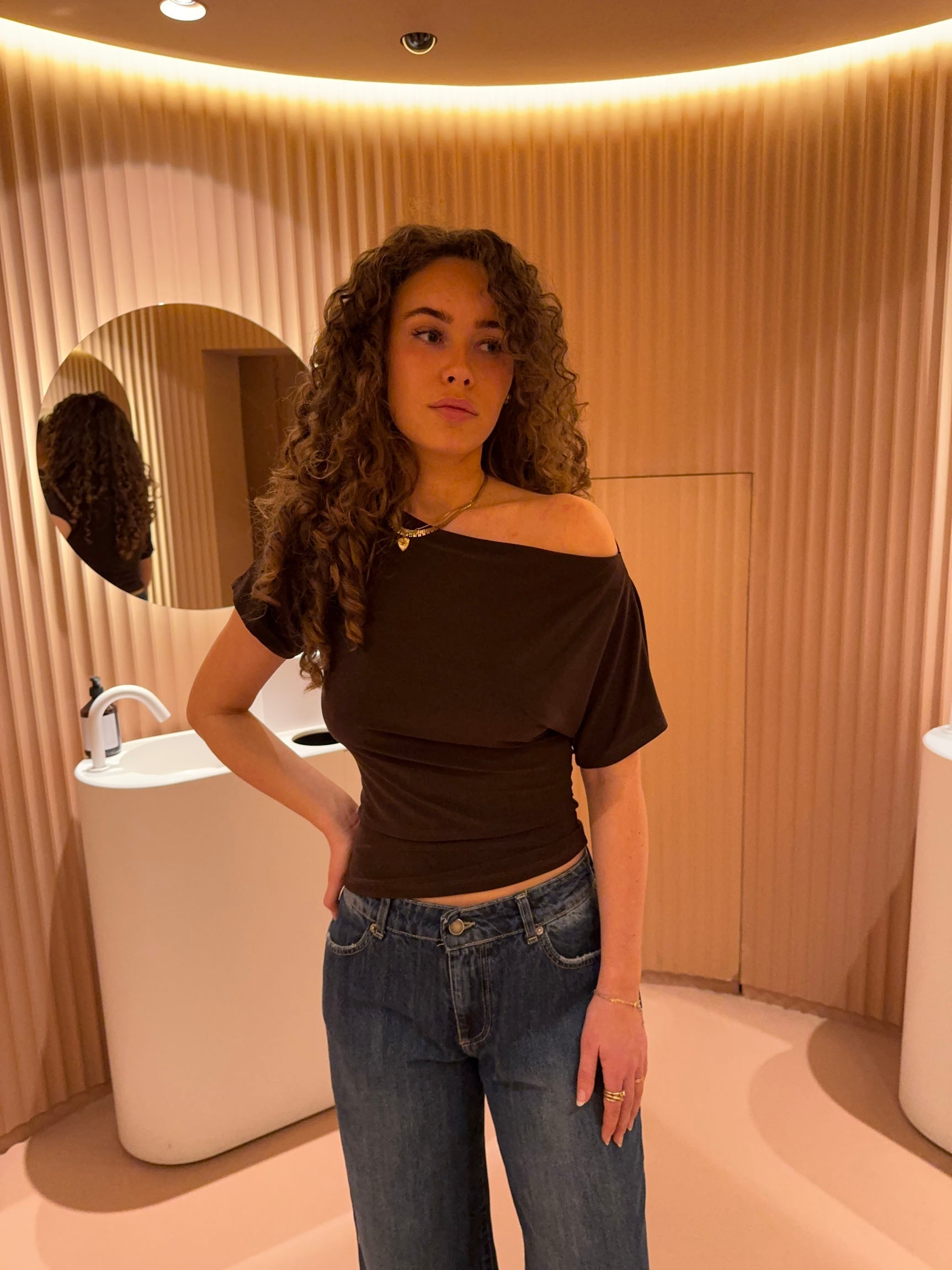 Florine fitted t-shirt - Brown